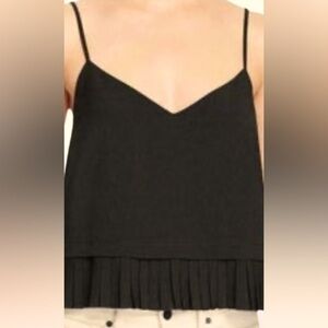 French connection Pleated peplum tank top S